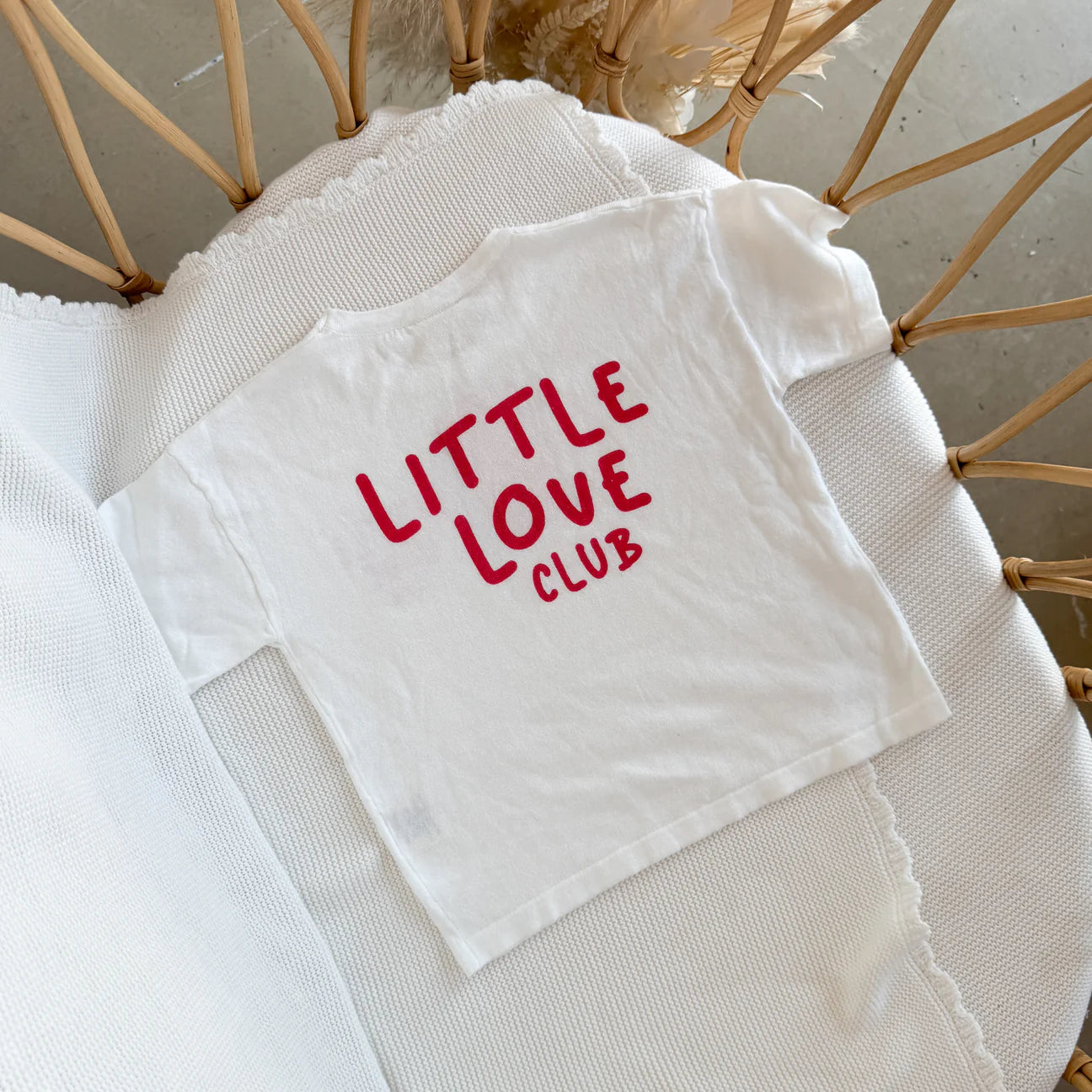 ‘Little Love Club’ Tee- White & Red Dual Design