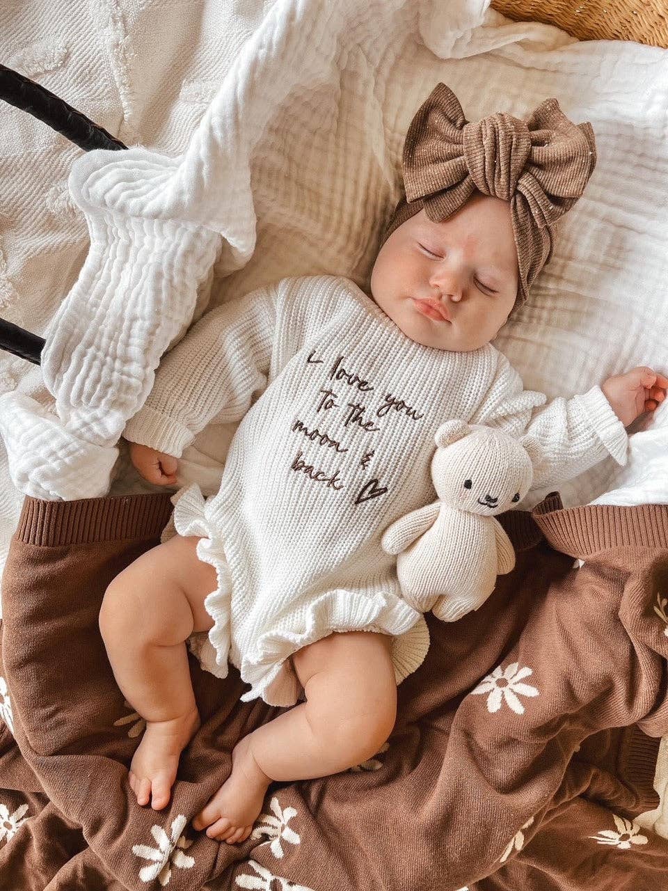 Ribbed Frill Leg Romper - Milk