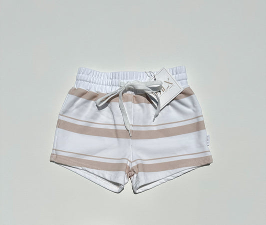 Signature Striped Shorts - Sand