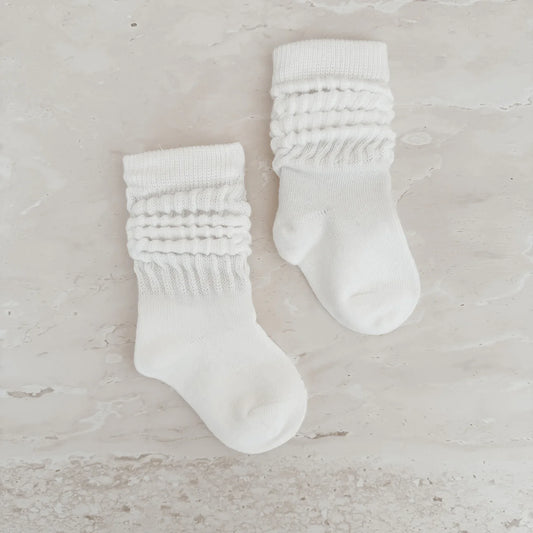 Scrunch Socks- White