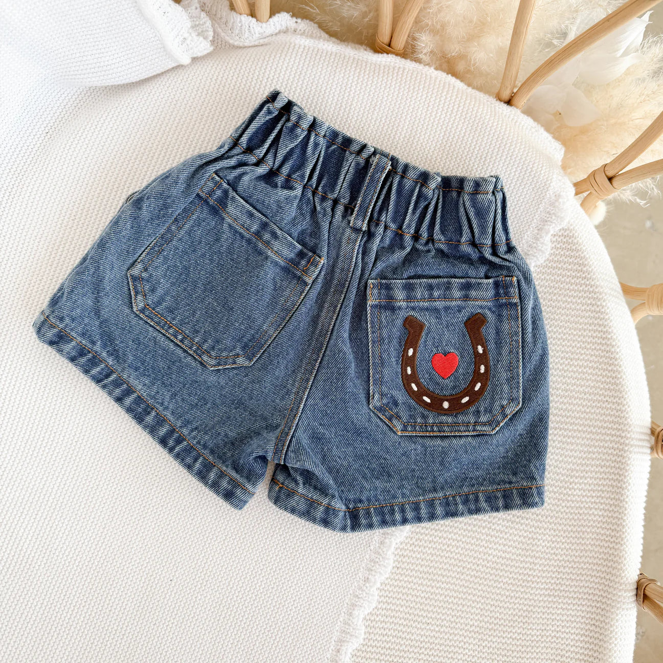 Horseshoe Denim Shorts